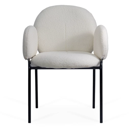 Scaun dining Juno, crem, boucle [1]
