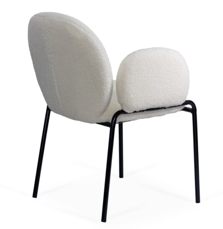 Scaun dining Juno, crem, boucle [3]