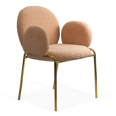 Scaune de dining - Scaun dining Kora, bej, boucle
