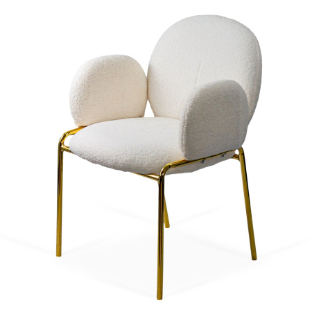 Scaun dining Kora, crem, boucle [2]