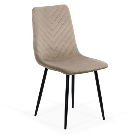 Scaune de dining - Scaun dining Livia, bej, catifea