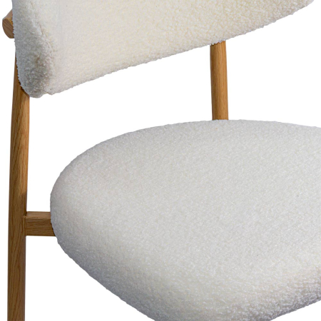 Scaun dining Lyra, crem, boucle [2]