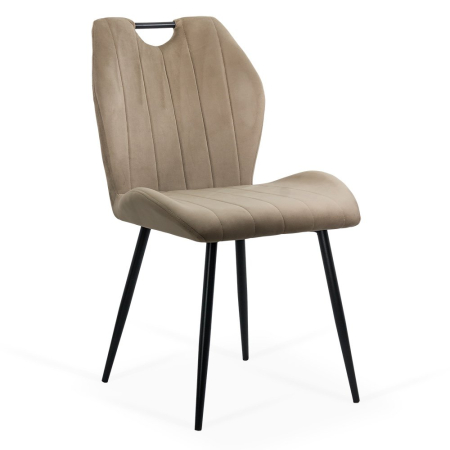 Scaune de dining - Scaun dining Mira, bej, catifea