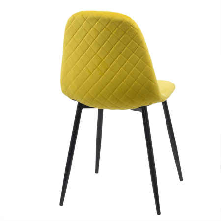 Scaun dining Olivia, galben, catifea [2]
