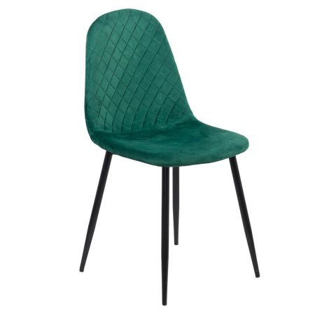 Scaune de bucatarie - Scaun dining Olivia, verde, catifea