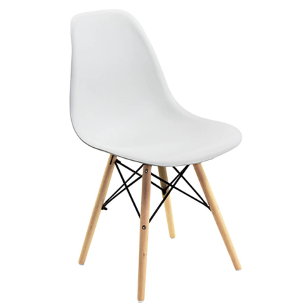 Scaune de bucatarie - Scaun dining Raisa, alb, plastic