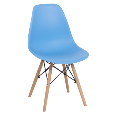 Scaune de bucatarie - Scaun dining Raisa, albastru, plastic