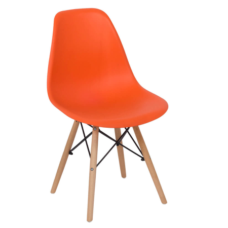 Scaune de dining - Scaun dining Raisa, portocaliu, plastic