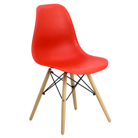 Scaune de dining - Scaun dining Raisa, rosu, plastic