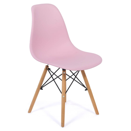 Scaune de bucatarie - Scaun dining Raisa, roz, plastic