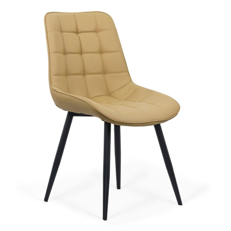 Scaune de dining - Scaun dining Rhea, bej, piele ecologica