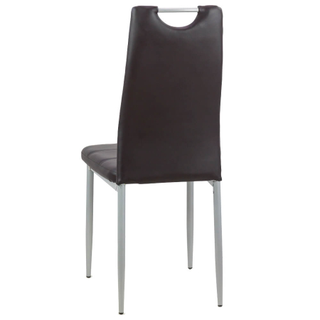 Scaun dining Serena, maro, piele ecologica [2]
