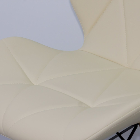 Scaun dining Uma, crem, piele ecologica [2]