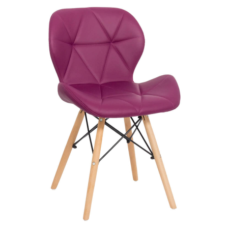 Scaune de dining - Scaun dining Uma, mov, piele ecologica