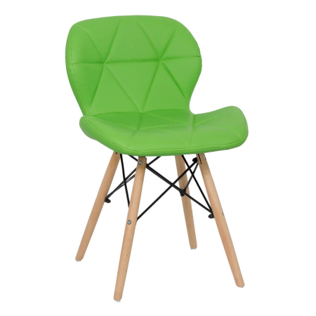 Scaune de bucatarie - Scaun dining Uma, verde, piele ecologica