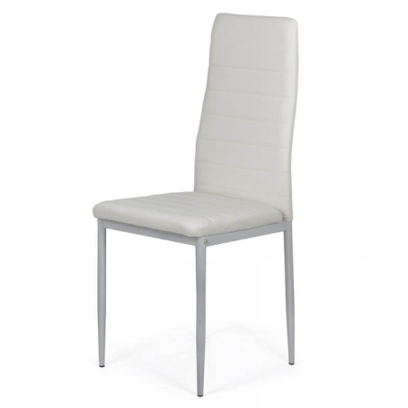 Scaun dining Vera 183, alb, piele ecologica [1]