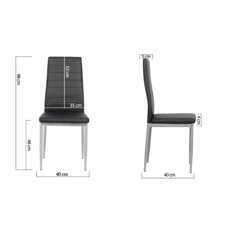 Scaun dining Vera 183, bej, piele ecologica [2]