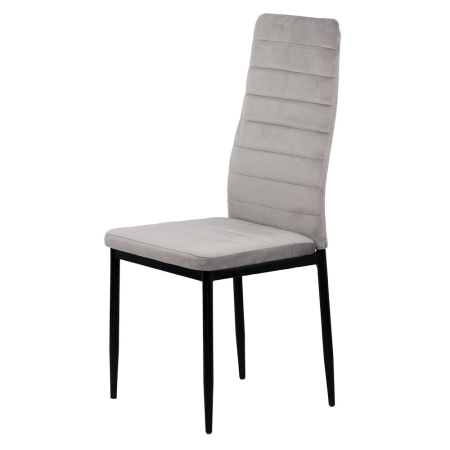 Scaun dining Vera, gri, catifea [2]