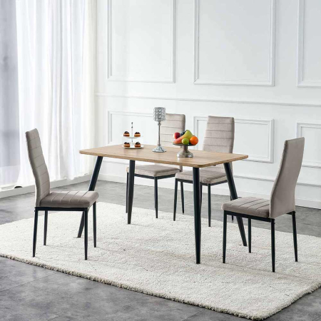Scaun dining Vera, gri, catifea [1]
