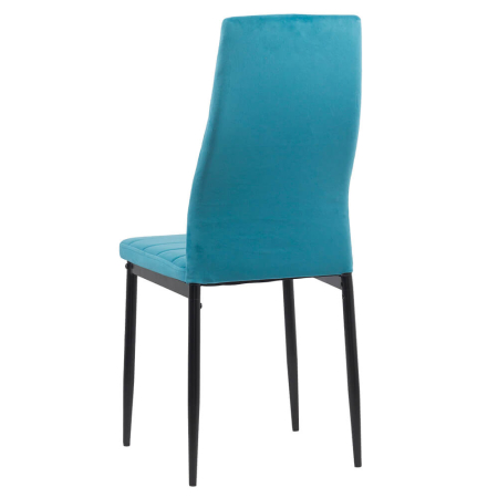Scaun dining Vera, turcoaz, catifea [2]