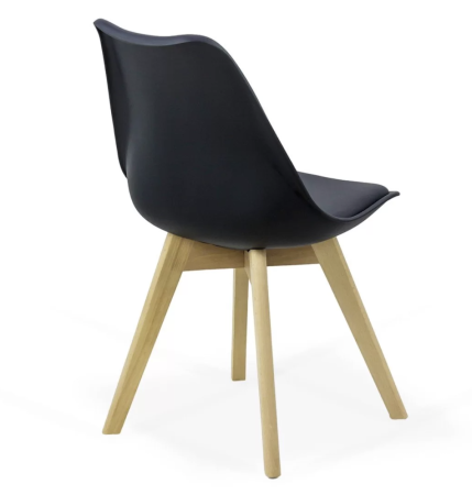 Scaun dining Yara, negru, piele ecologica [3]