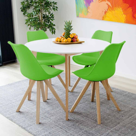Scaun dining Yara, verde, piele ecologica [1]