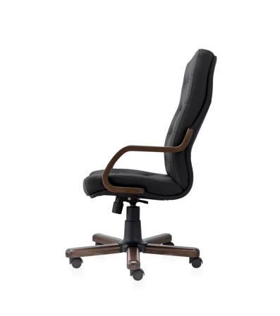 Scaun directorial ATLAS EXTRA  piele naturala, Negru [2]