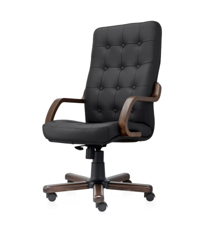 Scaune directoriale - Scaun directorial ATLAS EXTRA  piele naturala, Negru