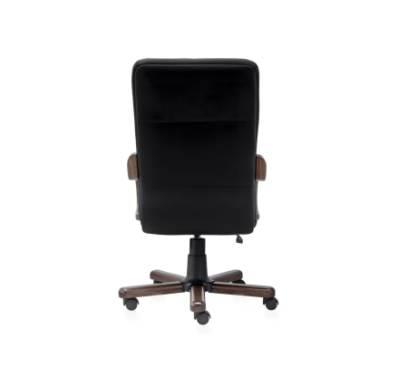Scaun directorial ATLAS EXTRA  piele naturala, Negru [3]