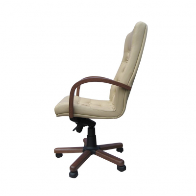 Scaun directorial CHEF LUX EXTRA, Bej piele naturala [2]