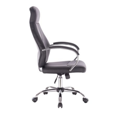 Scaun directorial ECO, Negru, Piele ecologica [3]