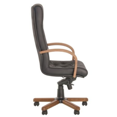 Scaun directorial EMPEROR EXTRA , Negru piele naturala [3]