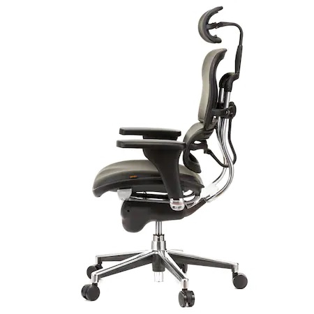 Scaun directorial ERGOHUMAN Plus, piele naturala Negru , tetiera 2D, suport lombar, brate reglabile 3D [4]