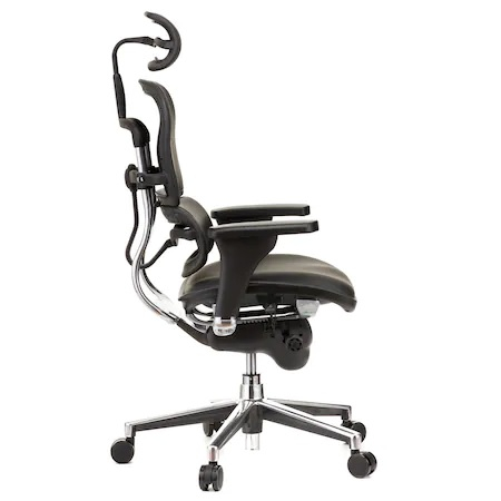 Scaun directorial ERGOHUMAN Plus, piele naturala Negru , tetiera 2D, suport lombar, brate reglabile 3D [1]