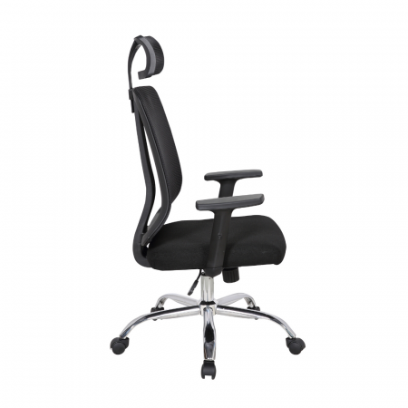 Scaun directorial ergonomic GRAVY, Negru, Mesh /Textil [2]