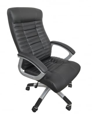 Scaun directorial ergonomic RISTO, PU, Negru [1]