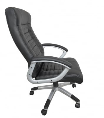 Scaun directorial ergonomic RISTO, PU, Negru [2]