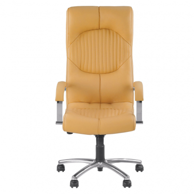 Scaune directoriale - Scaun directorial GERMINI STEEL CHROME, Ocru piele naturala