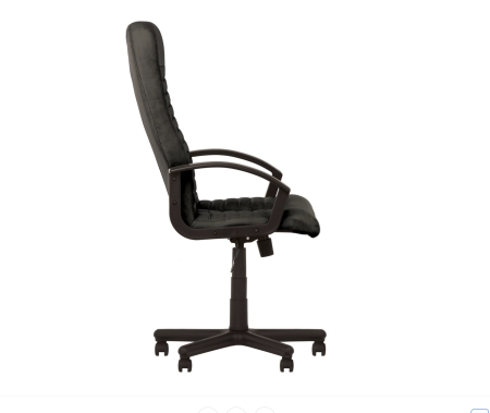 Scaun directorial HERMAN, Negru, piele ecologica [2]