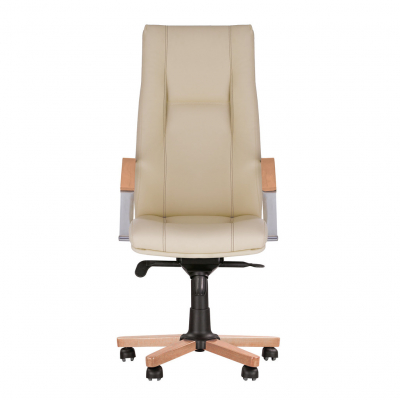 Scaun directorial KINS WOOD, Bej piele ecologica [1]