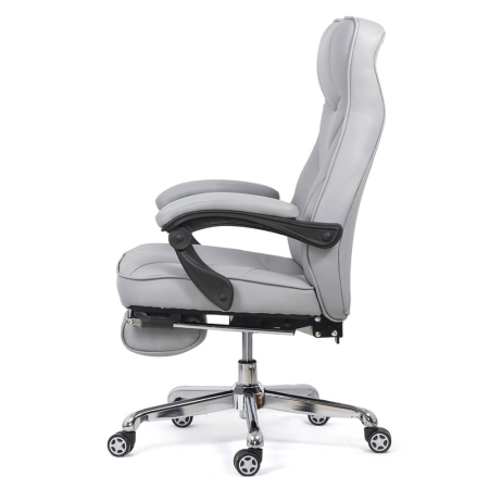 Scaun directorial Mercury 109, gri, piele ecologica [2]