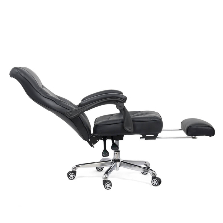 Scaun directorial Mercury 109, negru, piele ecologica [2]