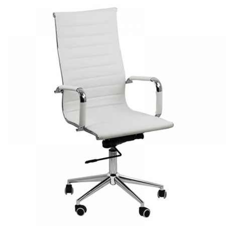Scaune de birou - Scaun directorial Regal 188, alb, piele ecologica