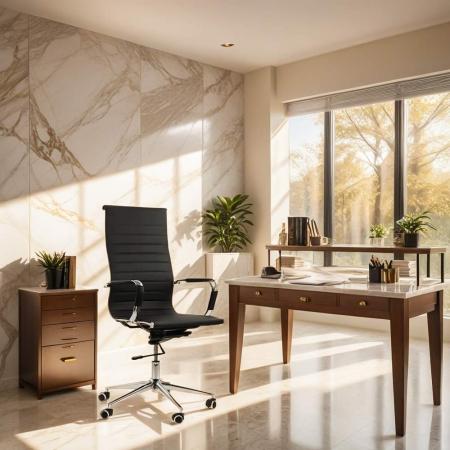 Scaun directorial Regal 188, negru, piele ecologica [2]