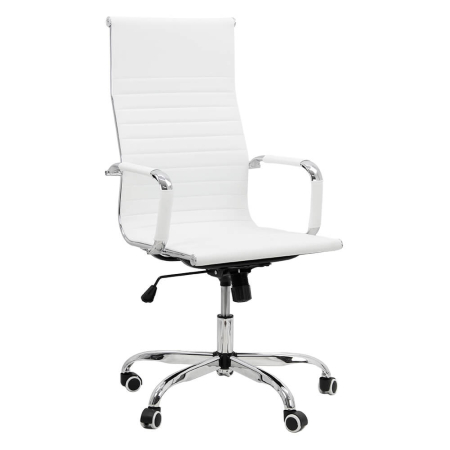 Scaune de birou - Scaun directorial Regal 189, alb, piele ecologica