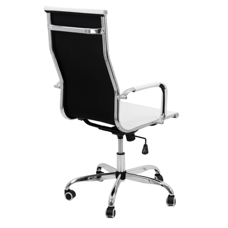 Scaun directorial Regal 189, alb, piele ecologica [2]