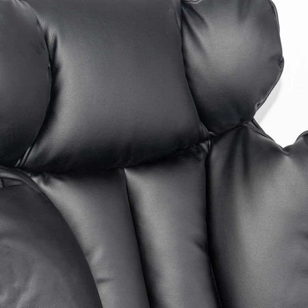 Scaun directorial Titan 104, negru, piele ecologica [2]
