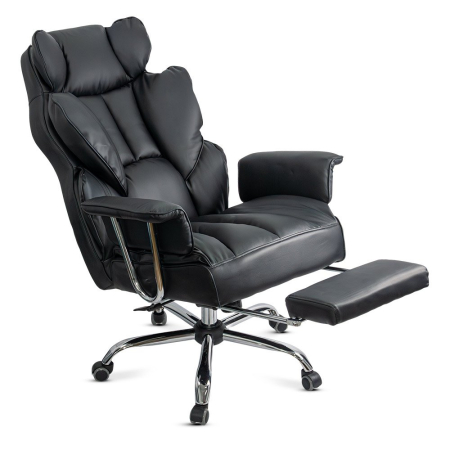 Scaun directorial Titan 104, negru, piele ecologica [1]