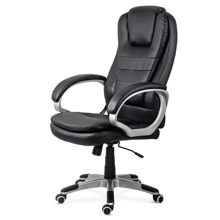 Scaun directorial Valor 121, negru, piele ecologica [2]