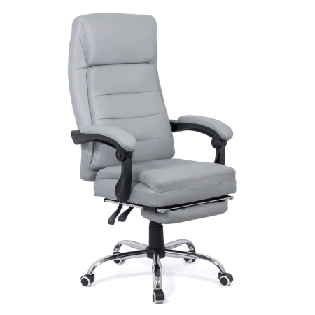Scaune de birou - Scaun directorial Vega 110, gri, piele ecologica